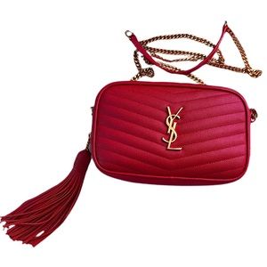 NEW RED YSL SAINT LAURENT QUILTED MINI LOU BAG OPYUM Sold out